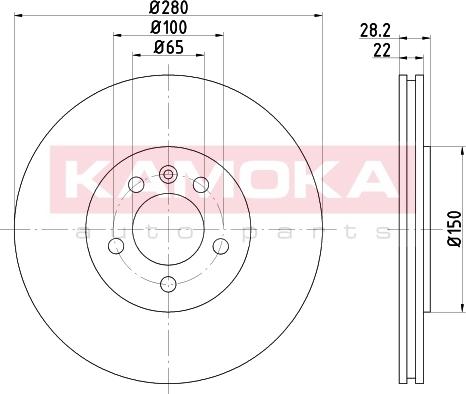 Kamoka 103223 - Bremžu diski www.autospares.lv