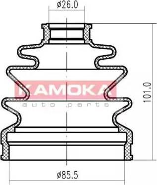 Kamoka 1146956 - Putekļusargs, Piedziņas vārpsta www.autospares.lv