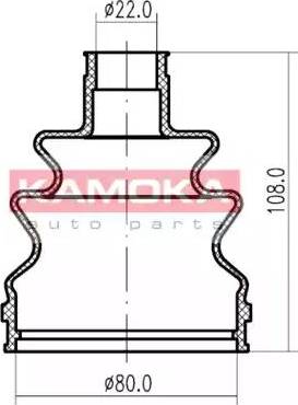 Kamoka 1146952 - Putekļusargs, Piedziņas vārpsta www.autospares.lv