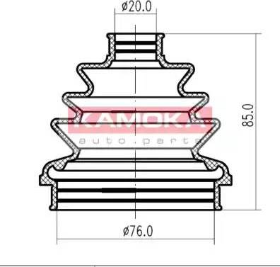 Kamoka 1146252 - Putekļusargs, Piedziņas vārpsta www.autospares.lv