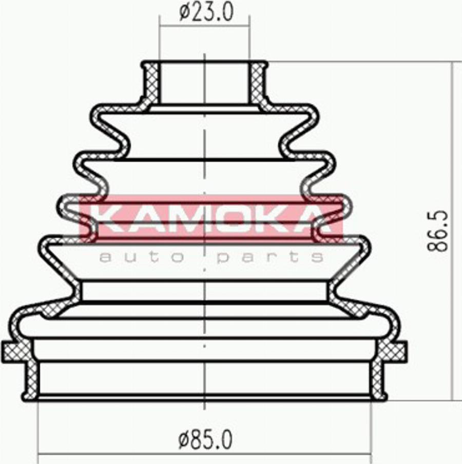 Kamoka 1147094 - Пыльник, приводной вал www.autospares.lv