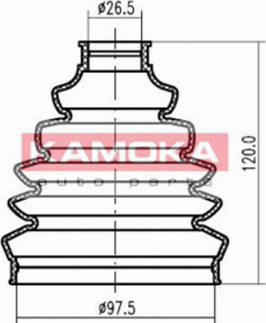 Kamoka 1147088 - Putekļusargs, Piedziņas vārpsta www.autospares.lv