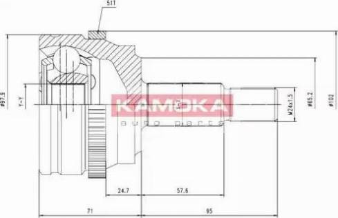 Kamoka 7090 - Šarnīru komplekts, Piedziņas vārpsta www.autospares.lv