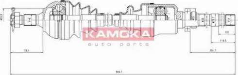 Kamoka CT1138925 - Piedziņas vārpsta www.autospares.lv