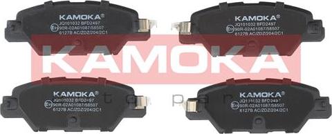 Kamoka JQ101032 - Bremžu uzliku kompl., Disku bremzes www.autospares.lv