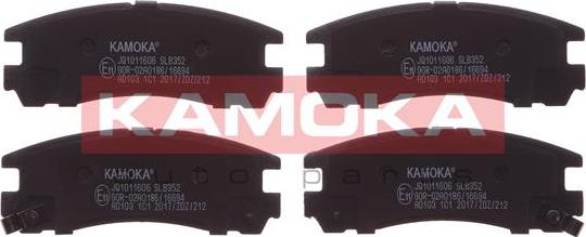 Kamoka JQ1011606 - Тормозные колодки, дисковые, комплект www.autospares.lv