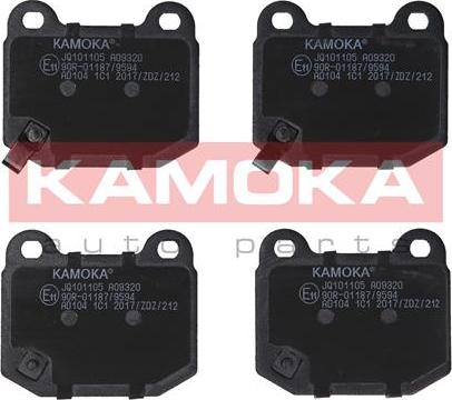 Kamoka JQ101105 - Brake Pad Set, disc brake www.autospares.lv