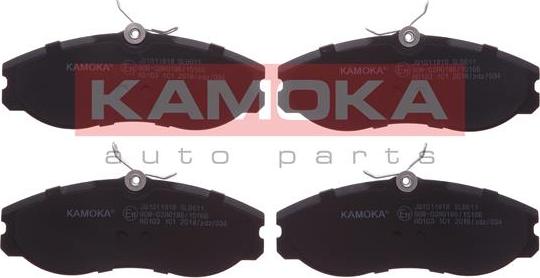 Kamoka JQ1011818 - Тормозные колодки, дисковые, комплект www.autospares.lv