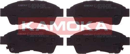 Kamoka JQ1011734 - Тормозные колодки, дисковые, комплект www.autospares.lv