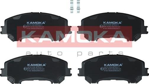 Kamoka JQ101336 - Bremžu uzliku kompl., Disku bremzes www.autospares.lv