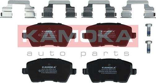 Kamoka JQ101320 - Тормозные колодки, дисковые, комплект www.autospares.lv