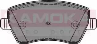 Kamoka JQ1013234 - Тормозные колодки, дисковые, комплект www.autospares.lv