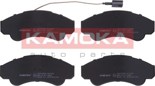 Kamoka JQ1012958 - Тормозные колодки, дисковые, комплект www.autospares.lv