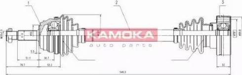 Kamoka VW1138919 - Piedziņas vārpsta www.autospares.lv