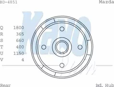 Kavo Parts BD-4851 - Bremžu trumulis www.autospares.lv