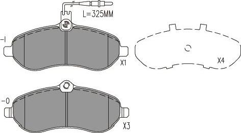 Kavo Parts BP-9162 - Bremžu uzliku kompl., Disku bremzes www.autospares.lv