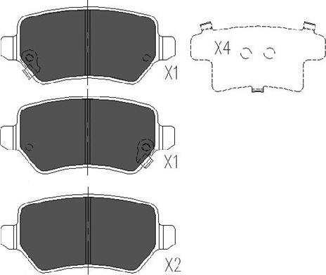 Kavo Parts BP-4029 - Bremžu uzliku kompl., Disku bremzes www.autospares.lv