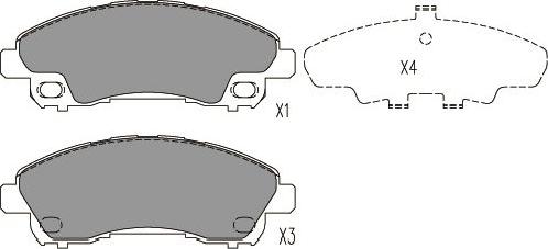 Kavo Parts BP-5556 - Bremžu uzliku kompl., Disku bremzes www.autospares.lv