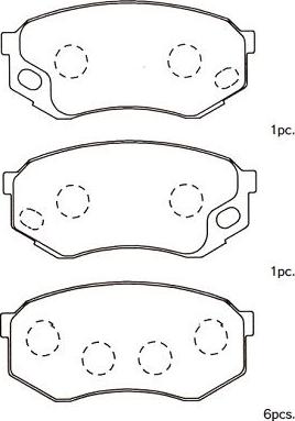 Kavo Parts BP-5558 - Bremžu uzliku kompl., Disku bremzes www.autospares.lv