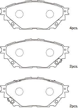 Kavo Parts BP-5563 - Bremžu uzliku kompl., Disku bremzes www.autospares.lv