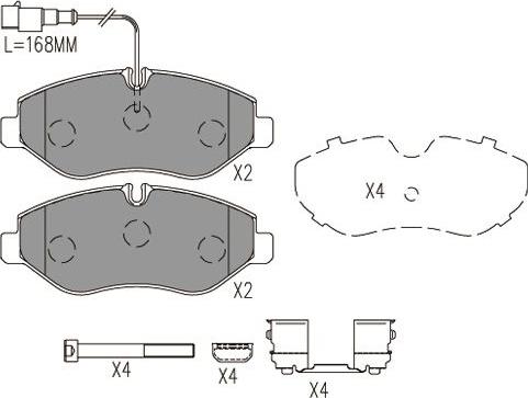 Kavo Parts BP-6612 - Bremžu uzliku kompl., Disku bremzes www.autospares.lv