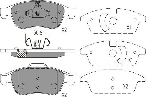 Kavo Parts BP-6639 - Bremžu uzliku kompl., Disku bremzes www.autospares.lv