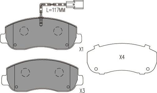 Kavo Parts BP-6635 - Bremžu uzliku kompl., Disku bremzes www.autospares.lv