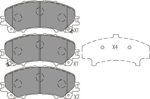 Kavo Parts BP-6636 - Bremžu uzliku kompl., Disku bremzes www.autospares.lv