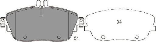 Kavo Parts BP-6638 - Bremžu uzliku kompl., Disku bremzes www.autospares.lv