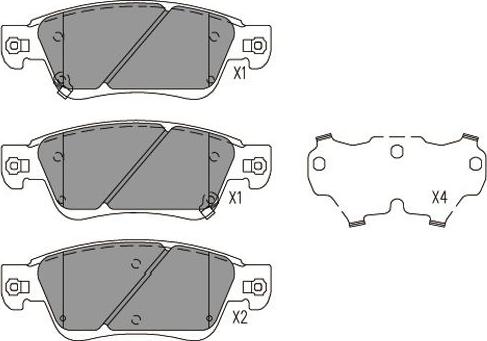 Kavo Parts BP-6633 - Bremžu uzliku kompl., Disku bremzes www.autospares.lv