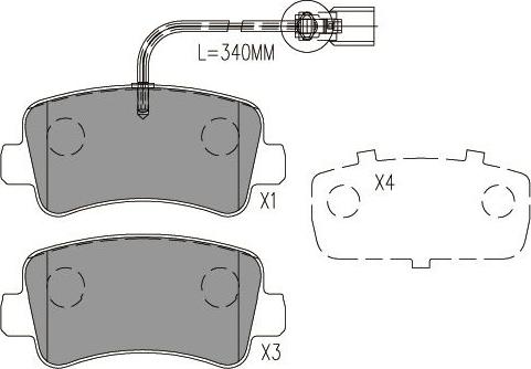 Kavo Parts BP-6629 - Bremžu uzliku kompl., Disku bremzes autospares.lv