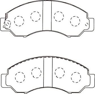 Kavo Parts BP-6624 - Bremžu uzliku kompl., Disku bremzes www.autospares.lv