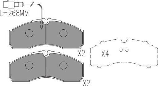 Kavo Parts BP-6625 - Brake Pad Set, disc brake www.autospares.lv