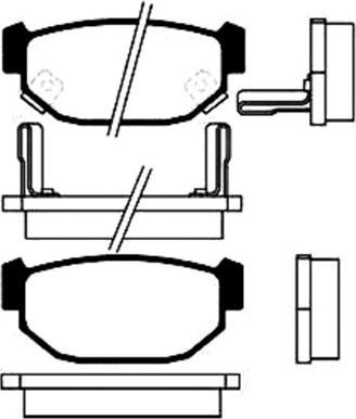 Pemebla JAPPP-700AF - Brake Pad Set, disc brake www.autospares.lv