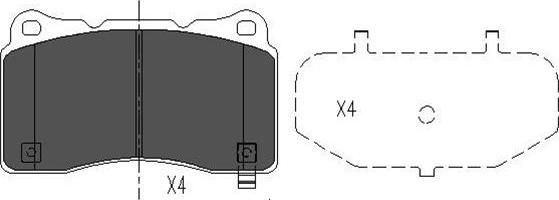 Kavo Parts BP-8025 - Bremžu uzliku kompl., Disku bremzes www.autospares.lv