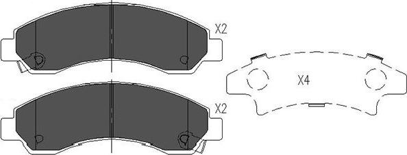 Kavo Parts BP-3520 - Bremžu uzliku kompl., Disku bremzes www.autospares.lv