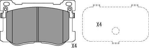 Kavo Parts BP-3057 - Тормозные колодки, дисковые, комплект www.autospares.lv