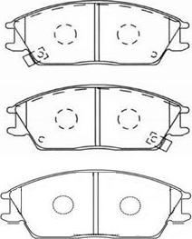 Kavo Parts BP-3004 - Bremžu uzliku kompl., Disku bremzes www.autospares.lv