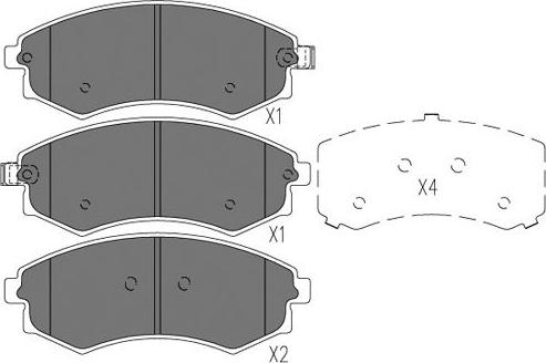 Kavo Parts BP-7508 - Bremžu uzliku kompl., Disku bremzes www.autospares.lv