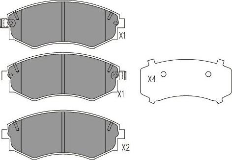 Kavo Parts BP-7502 - Bremžu uzliku kompl., Disku bremzes www.autospares.lv