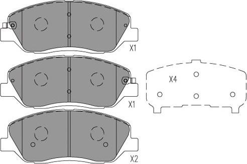 Kavo Parts BP-7507 - Bremžu uzliku kompl., Disku bremzes www.autospares.lv