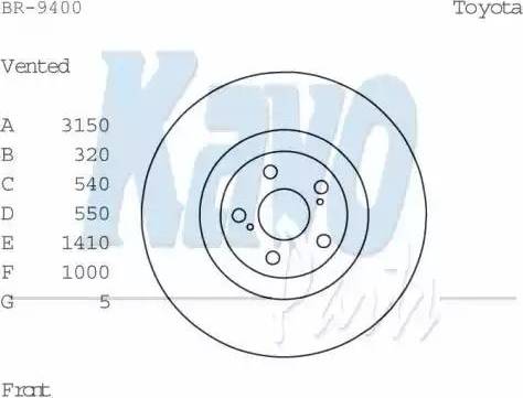 Kavo Parts BR-9400 - Bremžu diski www.autospares.lv