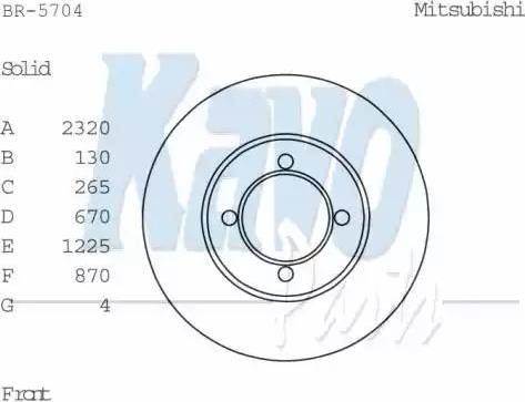 Kavo Parts BR-5704 - Bremžu diski autospares.lv