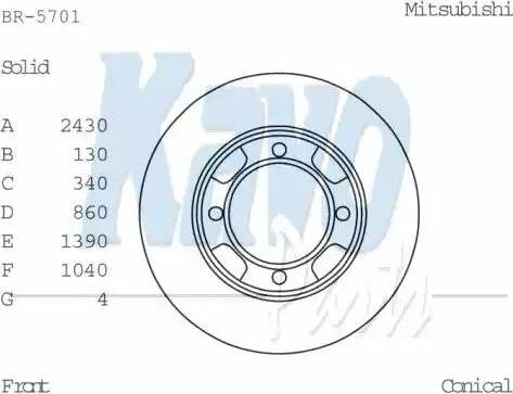 Kavo Parts BR-5701 - Bremžu diski www.autospares.lv