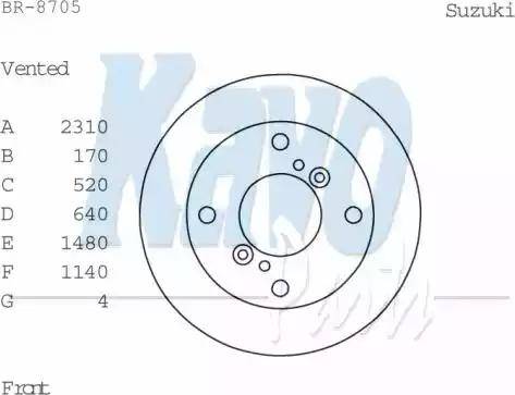 Kavo Parts BR-8705 - Bremžu diski www.autospares.lv