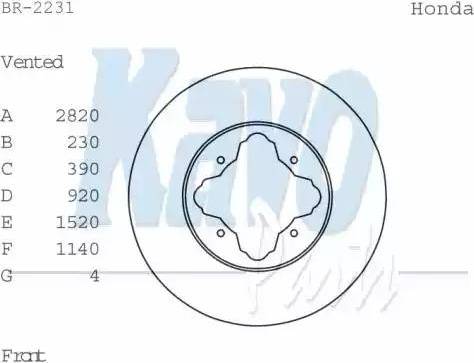 Kavo Parts BR-2231 - Bremžu diski www.autospares.lv