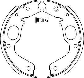 Kavo Parts BS-6423 - Bremžu loku komplekts www.autospares.lv