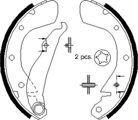 Kavo Parts BS-1400 - Bremžu loku komplekts www.autospares.lv