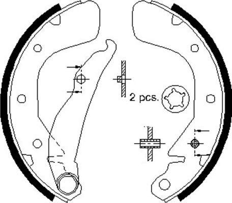 Kavo Parts BS-1402 - Bremžu loku komplekts www.autospares.lv