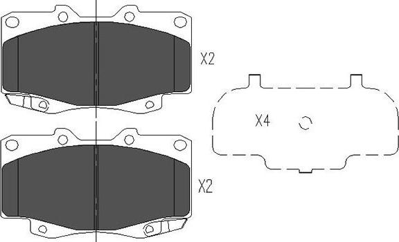 Kavo Parts KBP-9096 - Тормозные колодки, дисковые, комплект www.autospares.lv